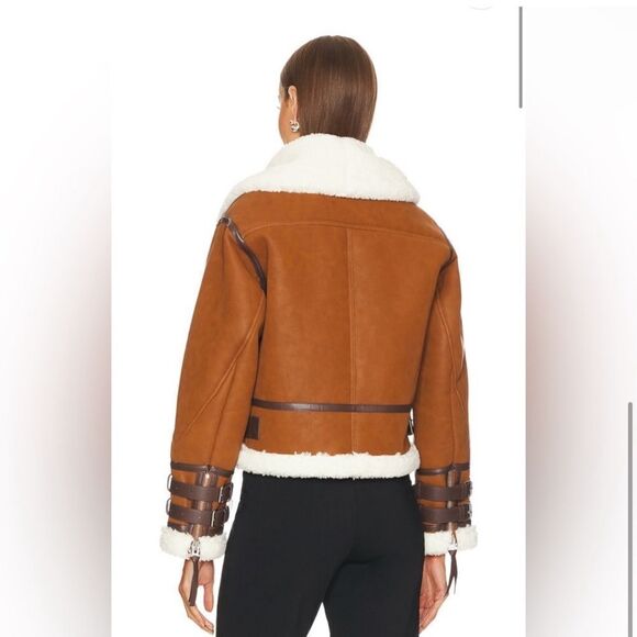 NEW REVOLVE L’Academie x Marianna Hewitt Benton Jacket Dark Brown Size XS - Picture 3 of 13